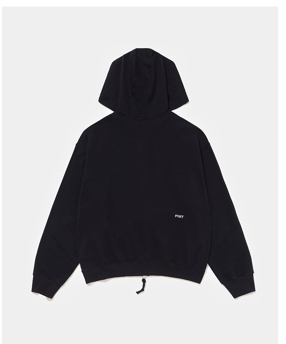 Classic Zipped Hoodie - Black