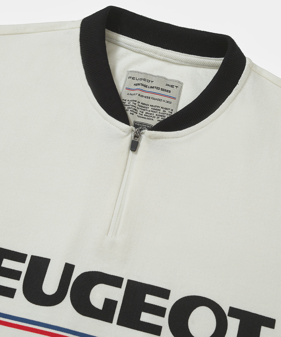 Piet + Peugeot Polo Shirt Racing - Bone White