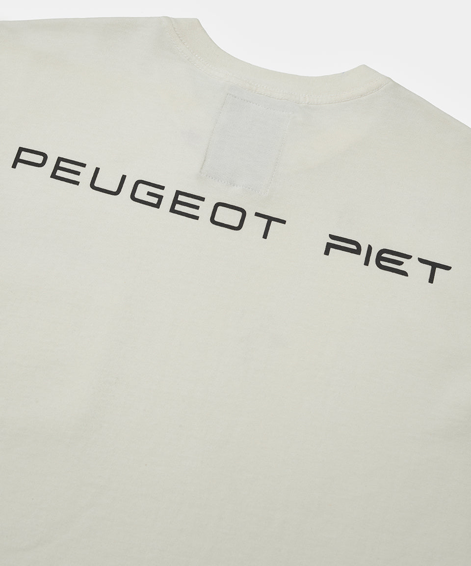 Piet + Peugeot Logo T-Shirt  - Bone White