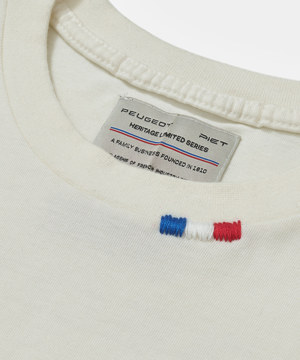 Piet + Peugeot Logo T-Shirt  - Bone White