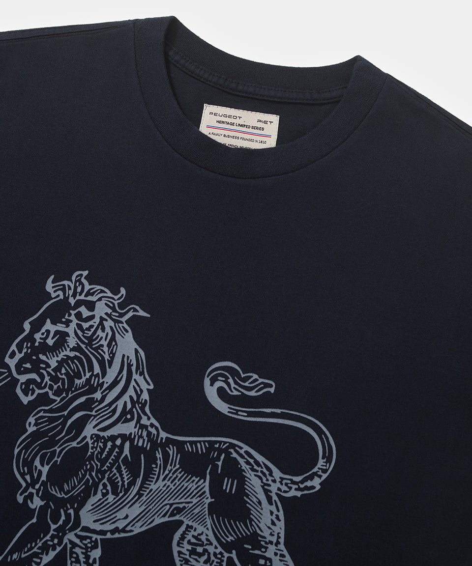 Piet + Peugeot Lion T-Shirt - Navy