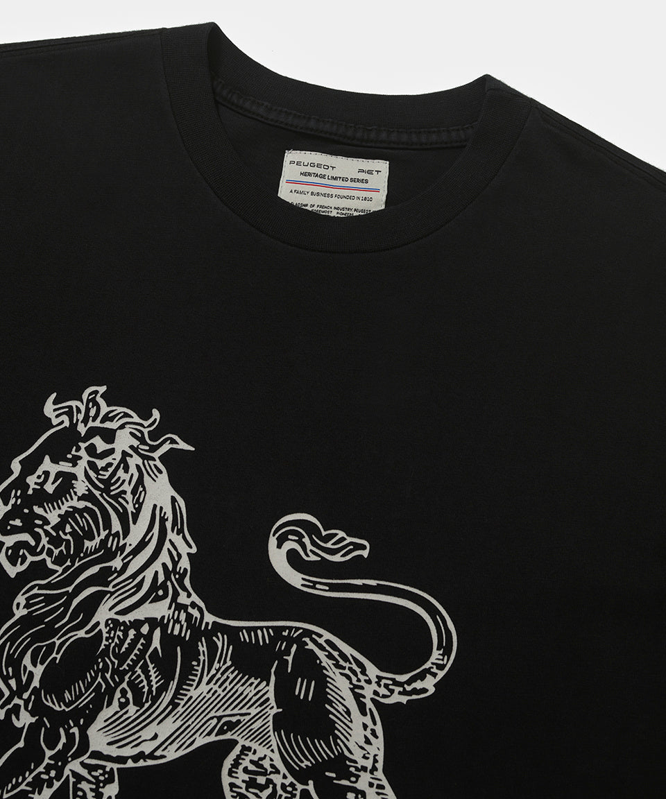 Piet + Peugeot Lion T-Shirt - Black