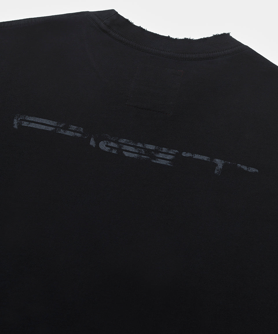 Piet + Oakley Caution Ripped T-shirt - Vintage Black