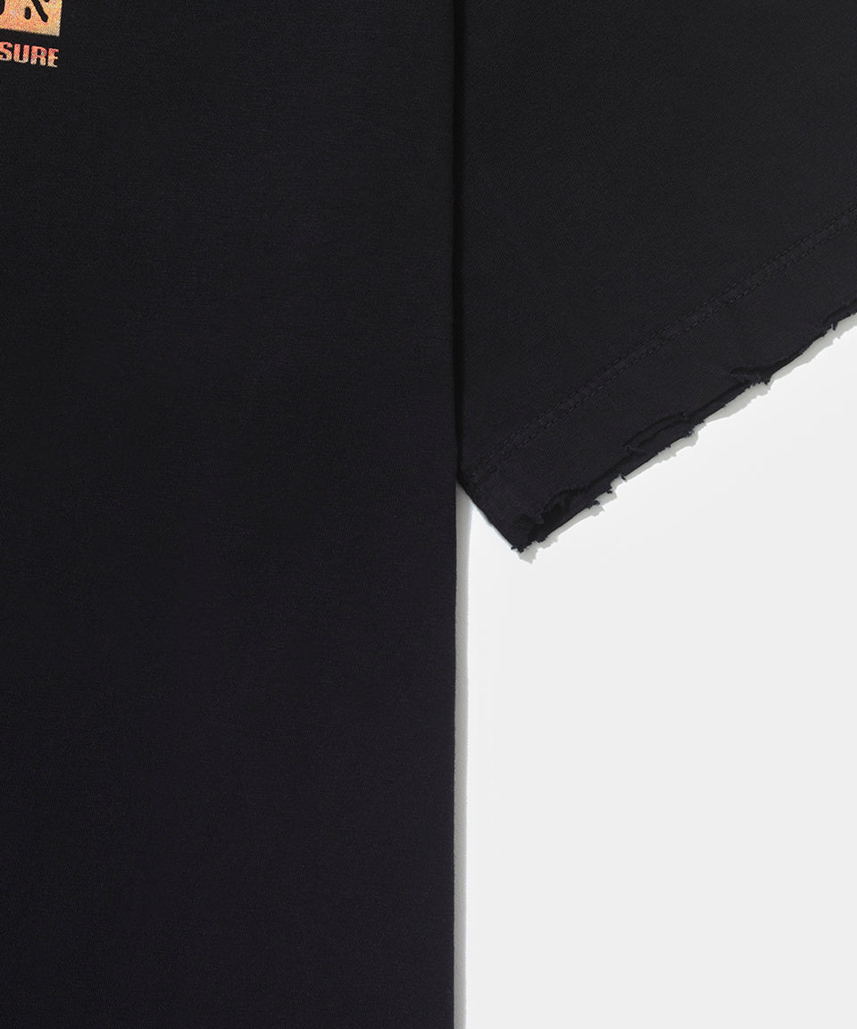 Piet + Oakley Caution Ripped T-shirt - Vintage Black