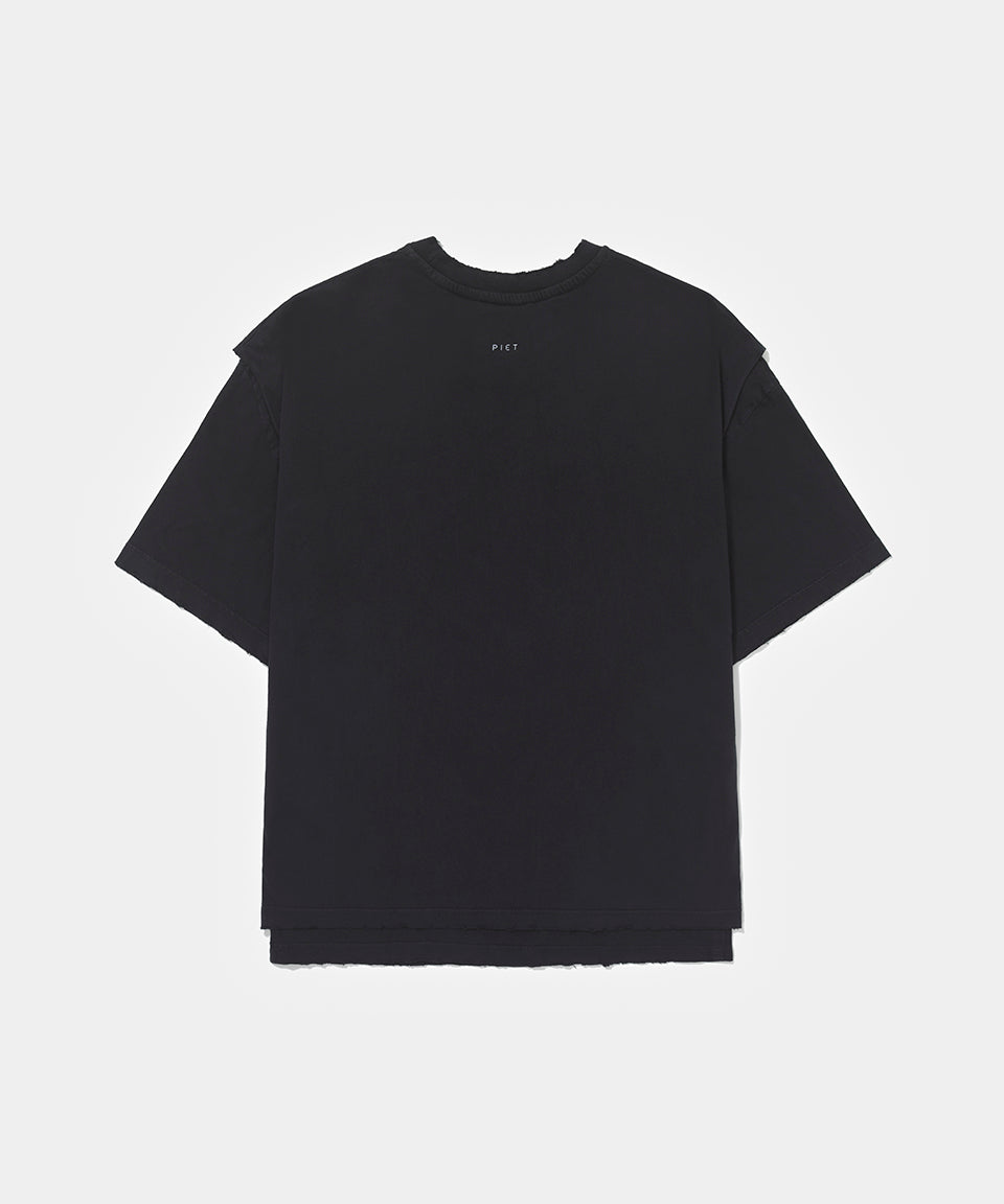 Piet + Oakley Layered T-shirt- Vintage Black – Piet International