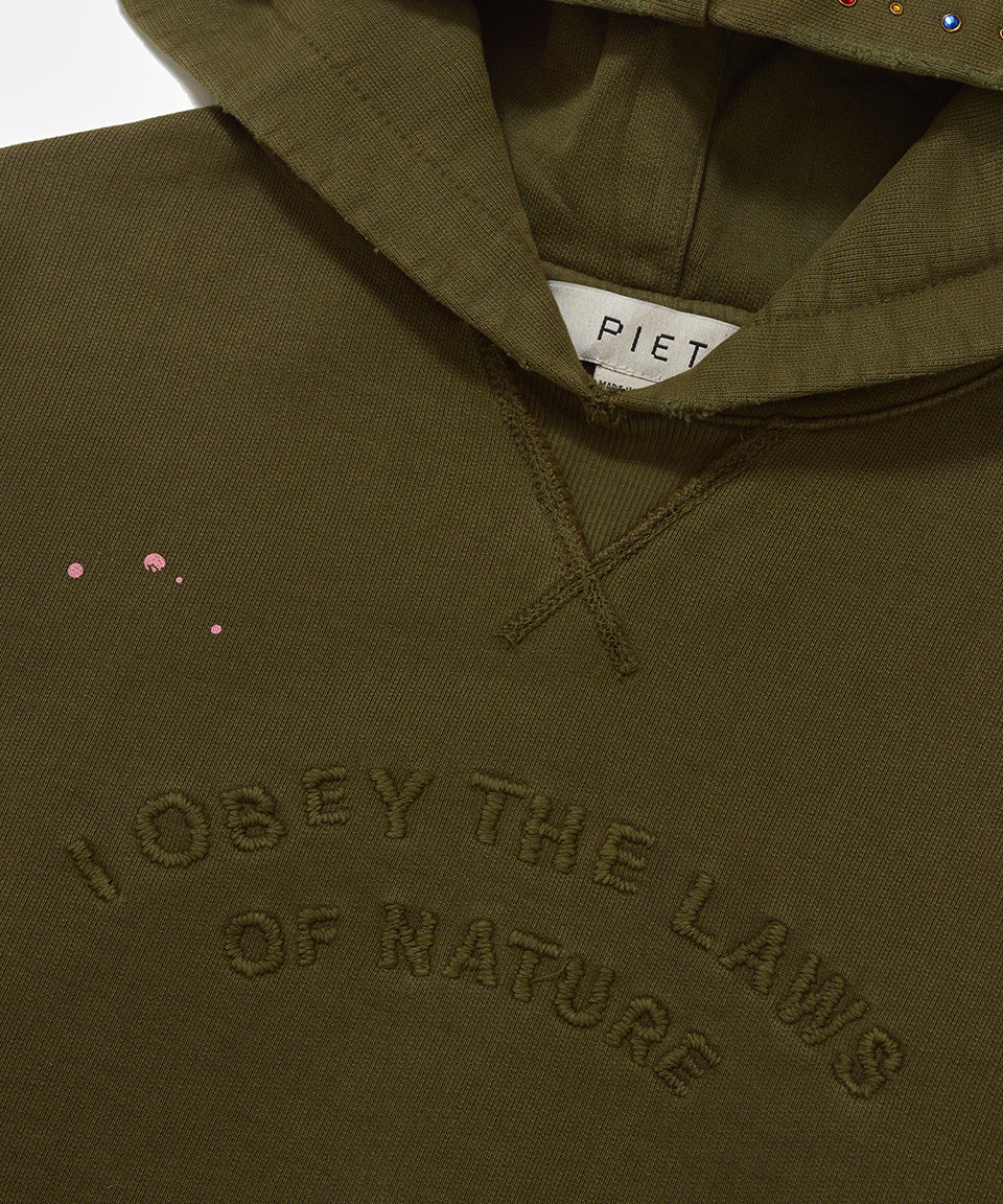 Gems Faded Hoodie 600GSM - Deep green – Piet International