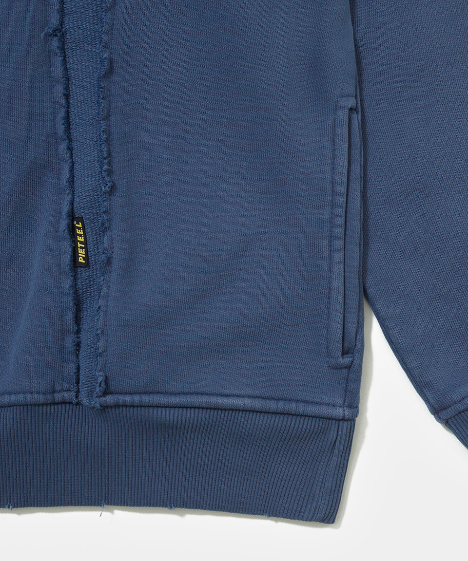 Distressed Cut Out Hoodie - Carbon