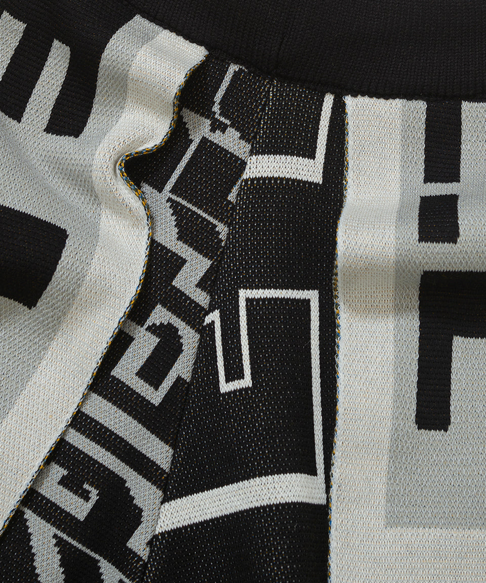 Scarves Knitted Shorts - Black and White