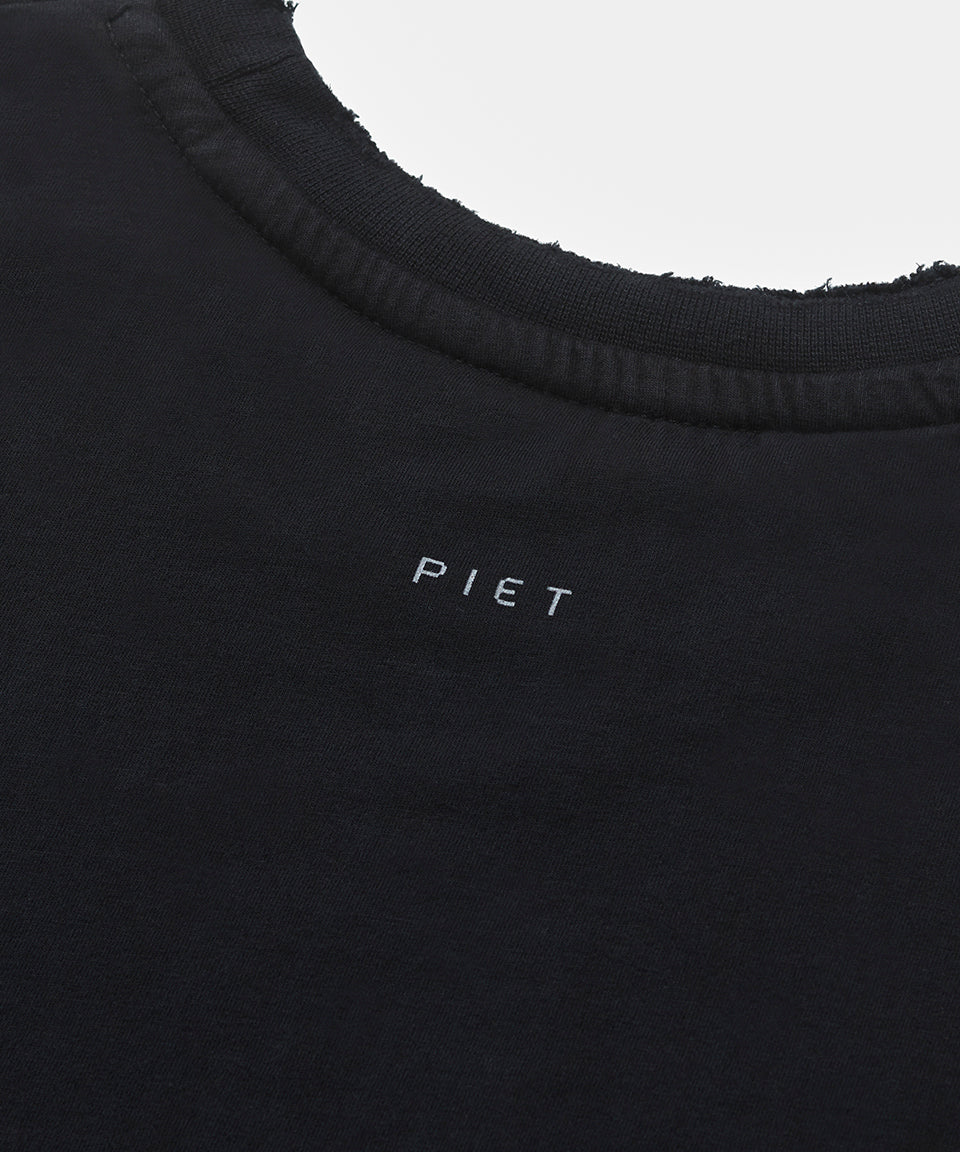 Piet + Oakley Layered T-shirt- Vintage Black