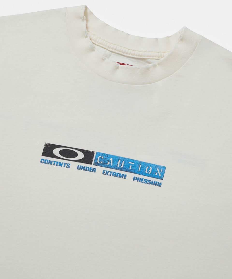 Piet + Oakley Caution Ripped T-shirt - Bone White