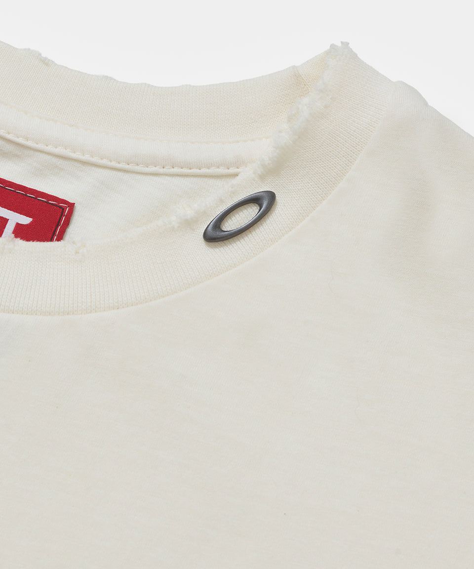 Piet + Oakley Layered T-shirt- Bone White