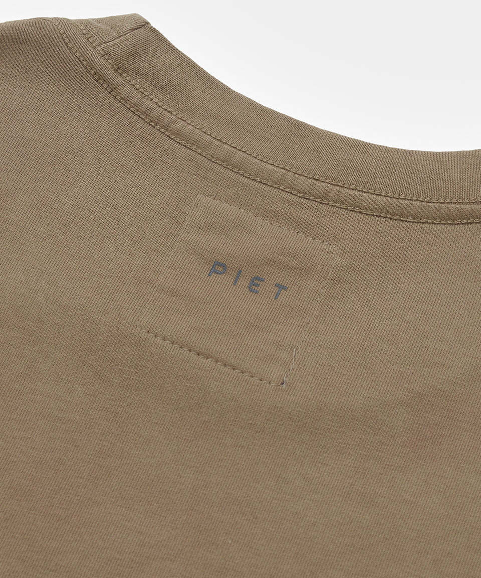 Piet + Oakley Nano Logo T-shirt - Dark tan