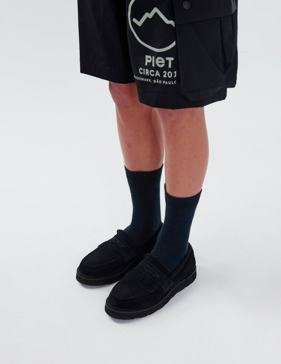 Fringe Loafers - Triple Black