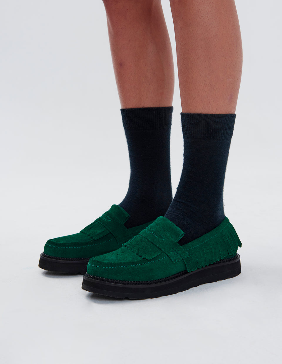 Fringe Loafers - Riddler Green