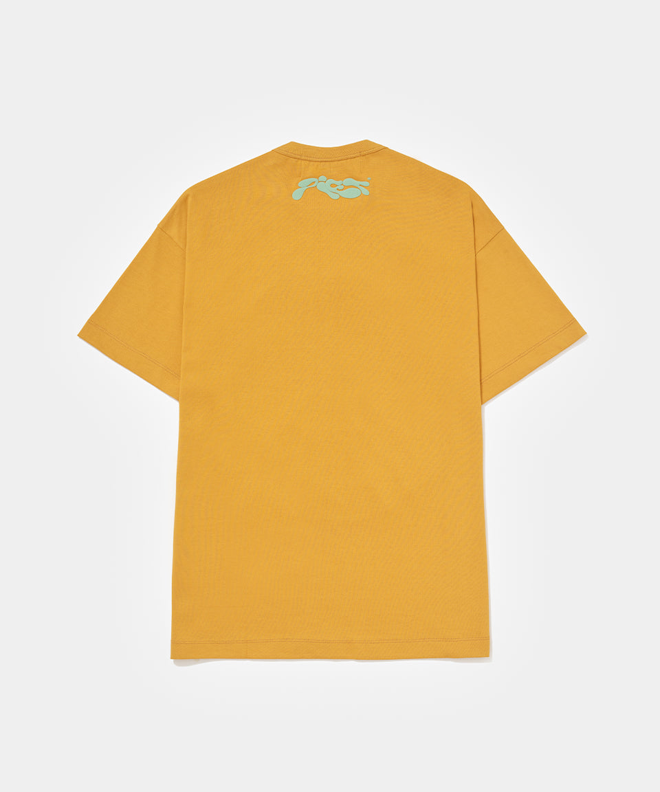 Peace and Love T-shirt - Mustard